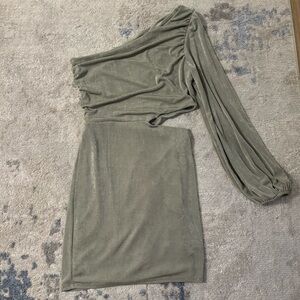 Altar’d State sage green off the shoulder mini dress size Small